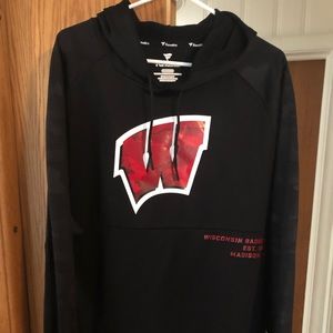 Wisconsin Badgers Black Fanatics Hoodie Sweatshirt